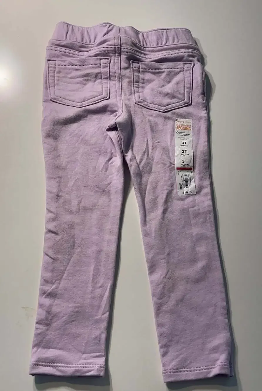NWT Jumping Beans 3T Toddler Girls Lavender‎ All-Day-Play Jegging Pull On Pants